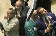 Traders feel the heat of the New York stock market slump