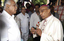 Karnataka CM B S Yeddyurappa with Bangalore Archbishop